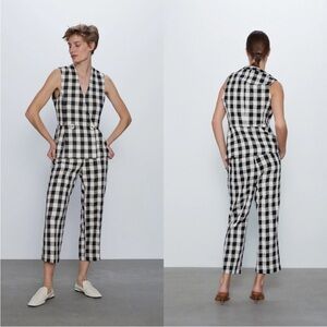 ZARA plaid check trouser